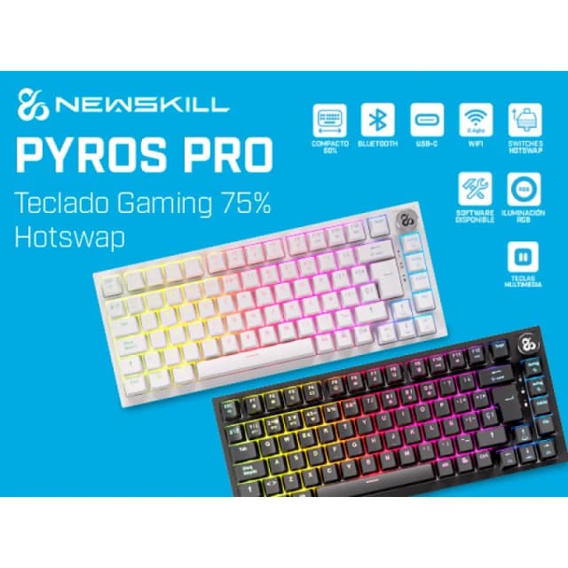 Thumbnail 1 de Newskill Pyros PRO Teclado gaming 75% hotswap ⌨