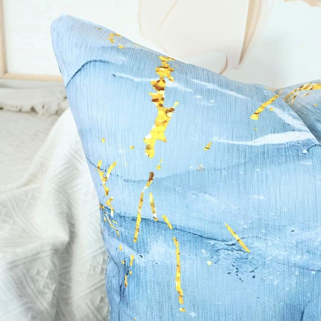 Thumbnail 6 de OYIMUA 2er-Set Deko-Kissenbezüge 40x40 Blau aus Chenille (40 x 40 cm)