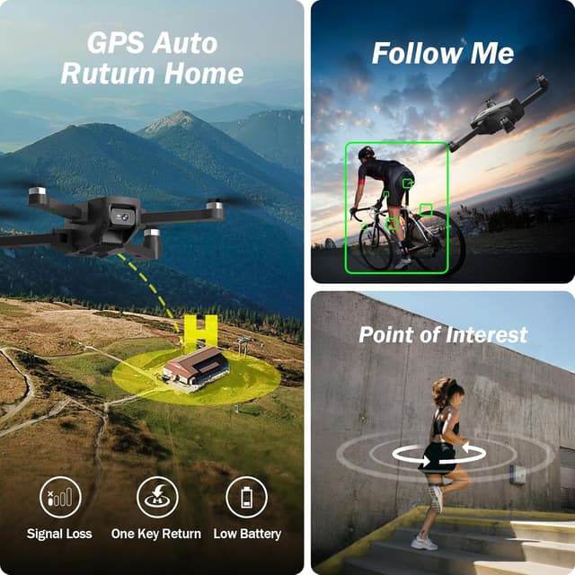 Detalle de suangrc K600GPS con fotocamera 1080P e schermo FPV da 4,5