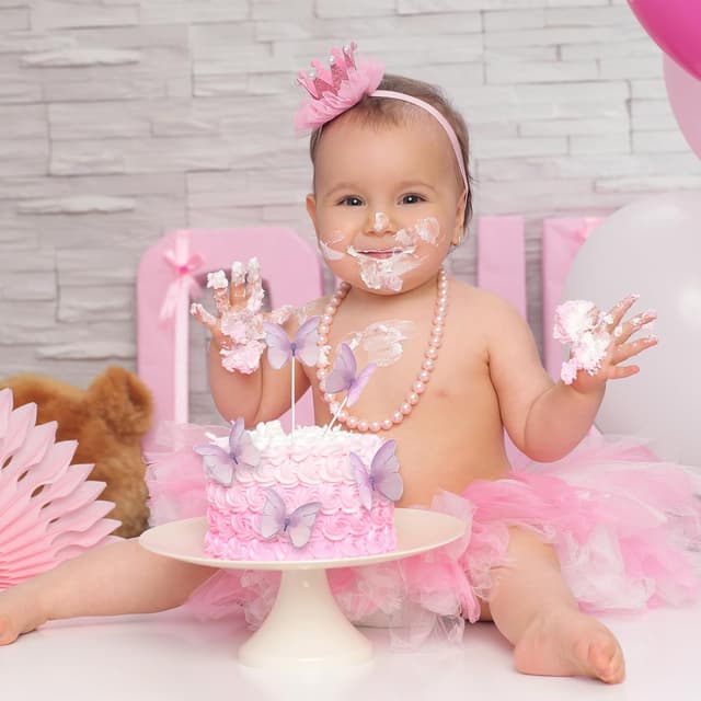 Detalle de Ouxayapl 48 essbare Schmetterlinge als Tortendeko (lila) für Hochzeit, Geburtstag & Partys