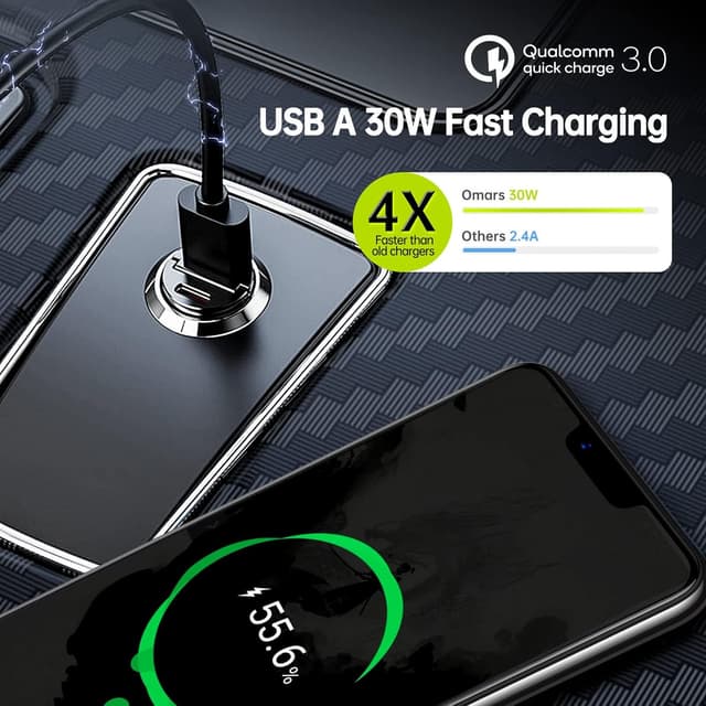 Thumbnail 2 de Omars Cargador de Coche USB C 33W