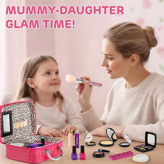 Thumbnail 6 de Dreamon Kids Makeup Set for Girls (Ages 5–12) – Washable, Non-Toxic Pretend Play Princess Kit