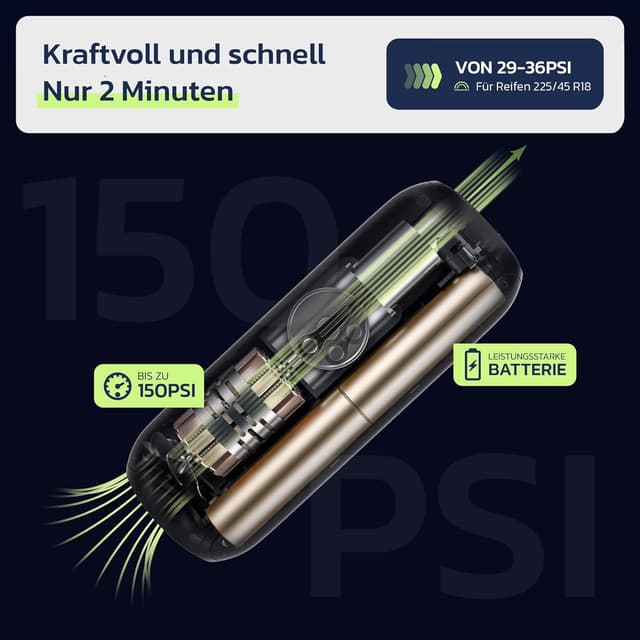 Detalle 2 de Woowind LP1 Elektrische Luftpumpe 150 PSI