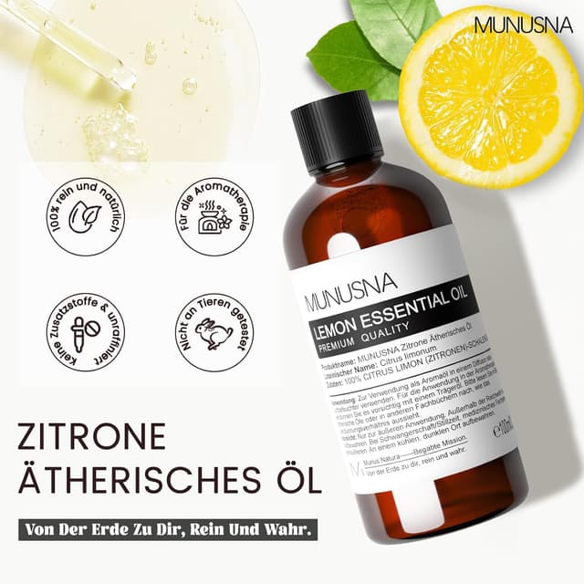 Detalle 2 de Zitronenöl MUNUSNA 100 ml ätherisch