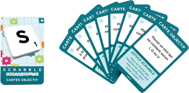 Detalle de Mattel Games Scrabble HWD44 : un jeu de société familial avec 2 modes de jeu (français), dès 10 ans