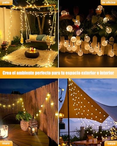 Detalle 2 de AdalyRoma Cadena solar 6 m con 30 bolas