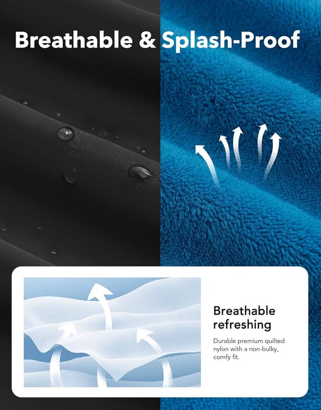 Detalle 2 de VeraCosy men’s quilted slippers with elastic gore and anti-skid TPR outsole