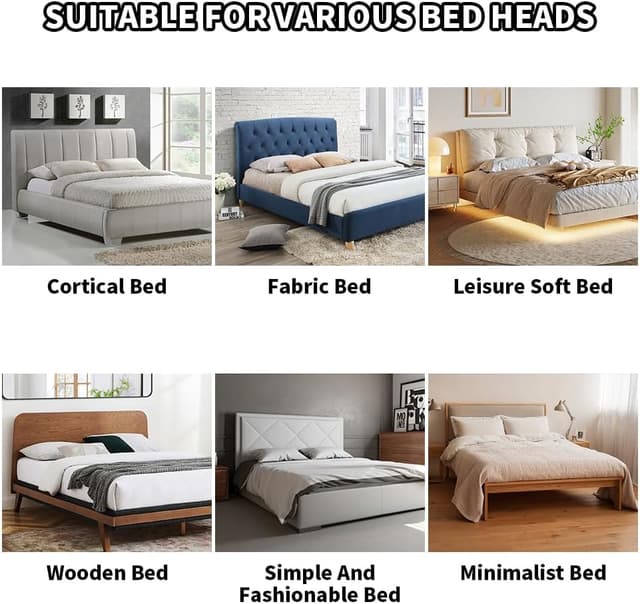 Thumbnail 5 de Caijin Bed Headboard Cover 150–170 cm, velvet headboard protector