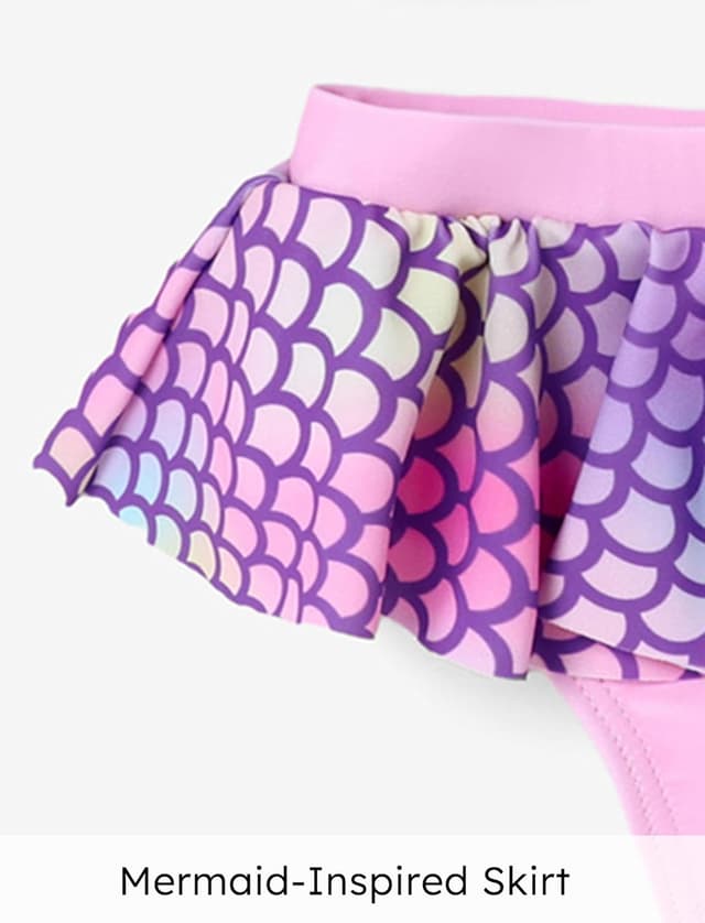 Detalle de Peppa Pig maillot de bain 2 pièces fille (tankini manches longues) imprimé sirène, 2 à 6 ans