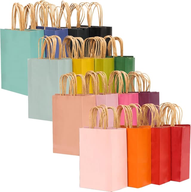 Detalle de Gcardist 32 kraft gift bags, 27 x 20 x 12cm