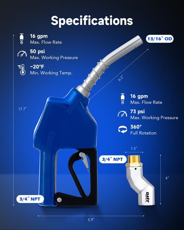 Thumbnail 2 de ORION MOTOR TECH Automatic Fuel Nozzle 16 gpm