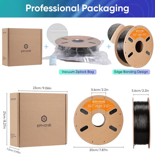 Detalle de Eryone High Speed Burnt Titanium PETG 1.75mm (1kg) 3D printing filament, dark gold (towards black)