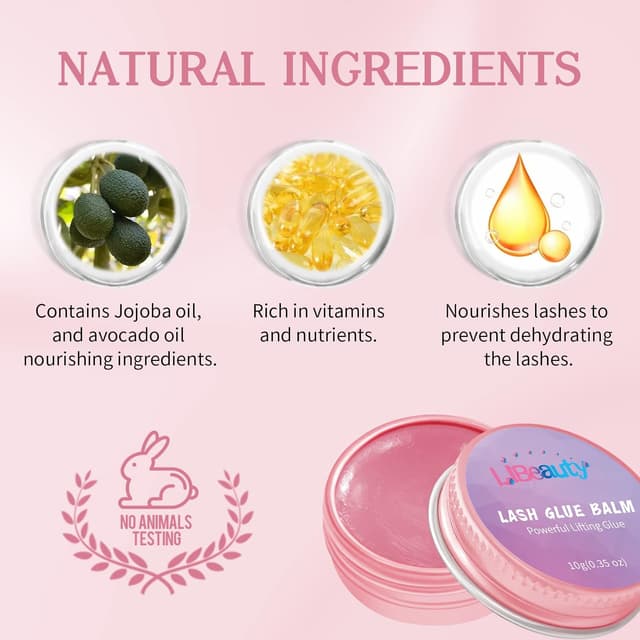 Detalle de Libeauty Lash Lift Glue Balm (Pink Peach) — lash & brow perm adhesive balm, 10g/0.35oz