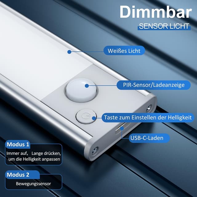 Thumbnail 6 de Slim Bright Unterbauleuchte LED mit Akku 30 cm