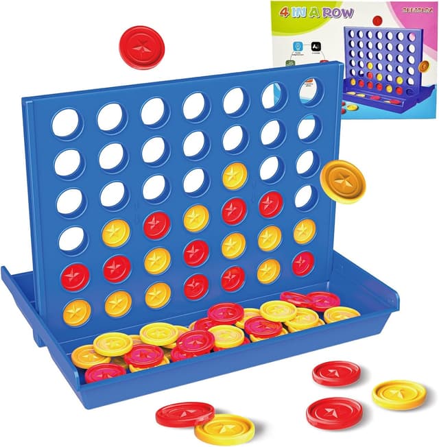 Thumbnail 6 de ZUNIPLEX Wooden 4 in a Row (Four Wins) Travelling Game – Classic strategy board game for children