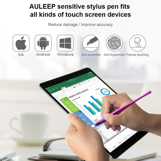 Detalle 2 de AULEEP Stylus Pen 4-pack for tablets and phones ✏