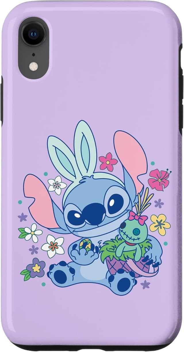 Detalle de Custodia iPhone XR Lilo & Stitch coniglietto