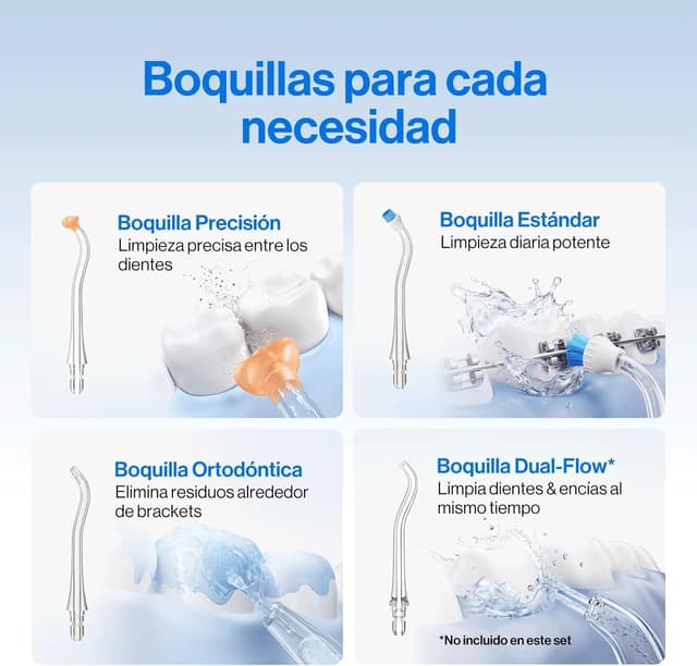 Detalle 2 de usmile C10 irrigatore orale portatile con batteria fino a 95 giorni e 4 modalità di pulizia