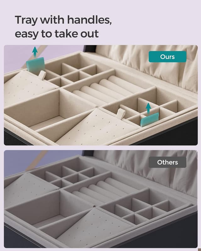 Thumbnail 6 de SONGMICS JBC165B01 20.5 x 24 x 11 cm jewellery box