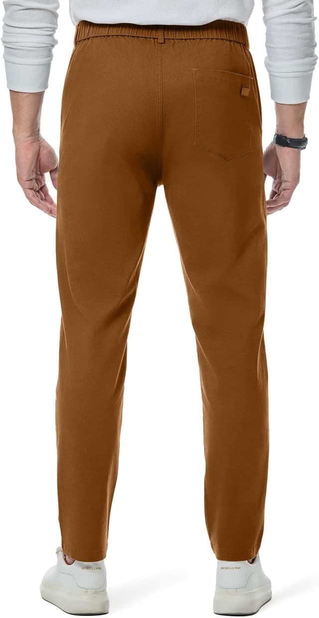 Detalle de JMIERR Baumwolle Chino Herren Stretch Cargo-Hose mit elastischem Bund und Taschen