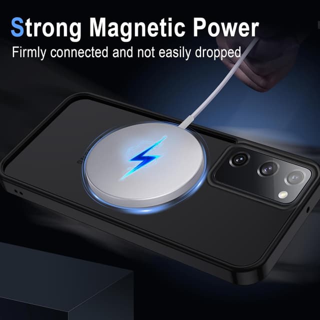 Detalle 2 de Coque magnétique XTCASE pour Samsung Galaxy S20 FE 5G/4G compatible MagSafe, dos translucide mat