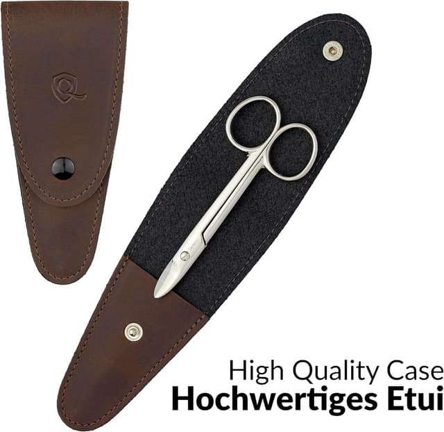 Detalle de marQus Fußnagelschere „made in Germany“ mit sehr scharfer, handgeschliffener Klinge und Etui