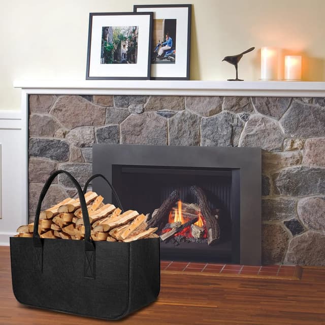 Thumbnail 4 de AiQInu Borsa in Feltro per Legna da Ardere 50x25x25cm