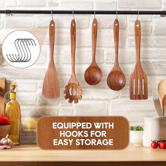 Detalle 1 de Wooden Spoons 10-Piece Teak Set