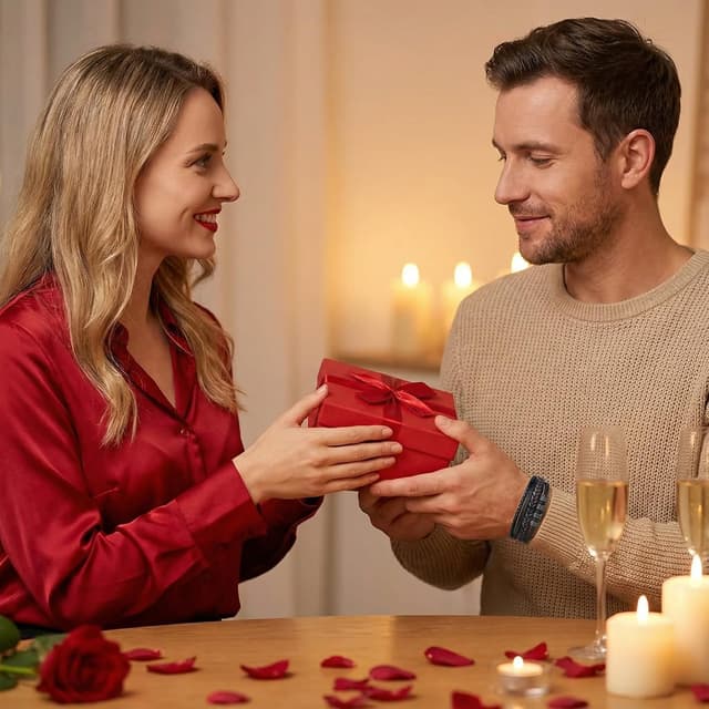 Thumbnail 6 de Gkmamrg Pulsera de cuero trenzado 22,5 cm