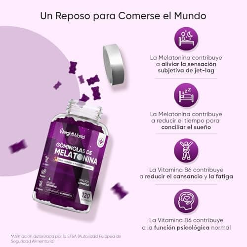 Detalle 1 de WeightWorld Melatonina Gominolas 120 U