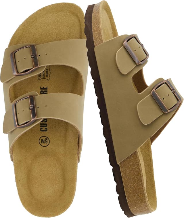 Detalle de CUSHIONAIRE Lane cork insole sandals for women 👡
