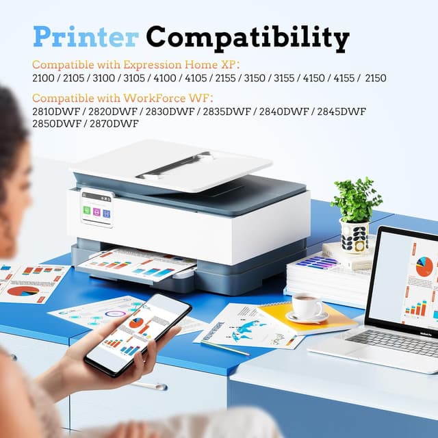 Detalle 2 de LxTek 4-pack Compatible Ink Cartridge for Epson printers 🖨