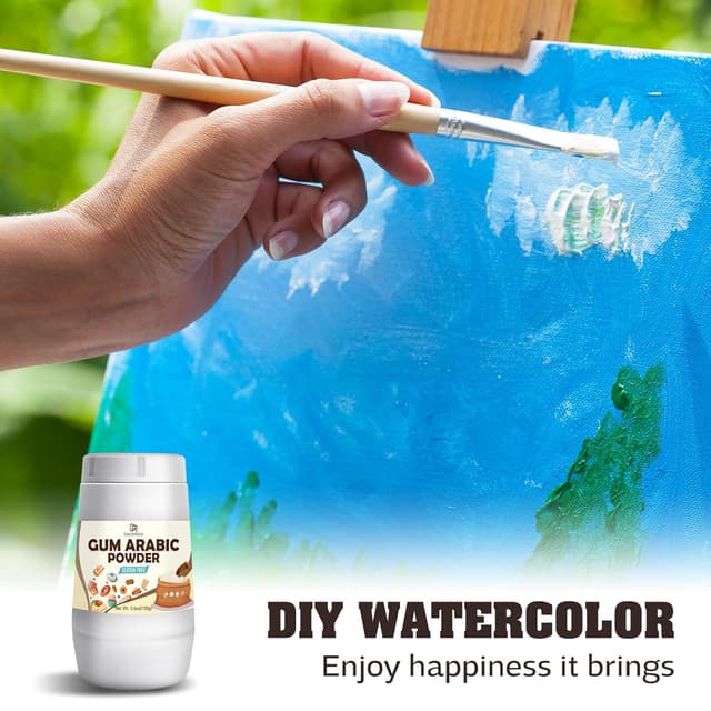 Detalle de Gummi Arabicum Pulver (100 g) aus reinem arabischen Gummi – Verdickungsmittel für Backen, Desserts & DIY