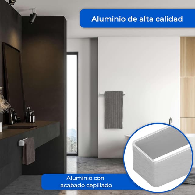 Thumbnail 3 de LIEBHEIM Toallero sin taladrar, cinta TESA, aluminio cepillado