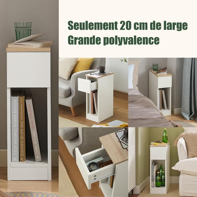 Thumbnail 4 de SoBuy FBT111-WNx2 table de chevet 20 cm
