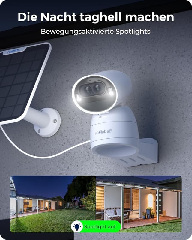Detalle 2 de Reolink 4K Solar-Überwachungskamera Aussen Akku mit 360° PTZ, Auto-Tracking & Dual Lens (Argus Track+)