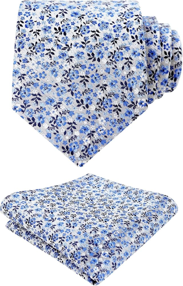 Detalle de Alizeal Mens tie set 8cm floral