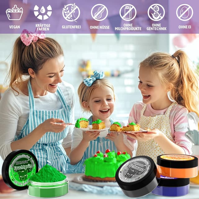 Thumbnail 2 de Lebensmittelfarbe Pulver 10er Set 5g