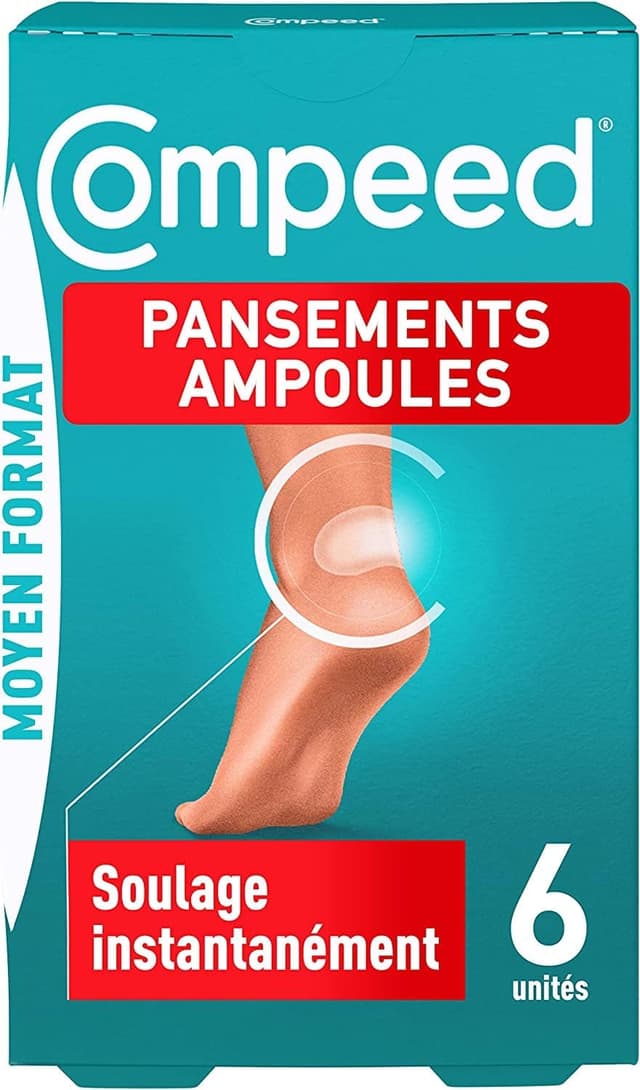 Detalle de Compeed® pansements ampoules hydrocolloïde effet seconde peau (format moyen) – lot de 6
