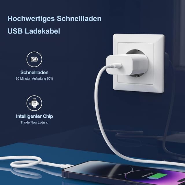 Thumbnail 4 de 25W USB-C Adapter, 3er Pack für iPhone 16, 15, 14, 13, 12 – PD 3.0