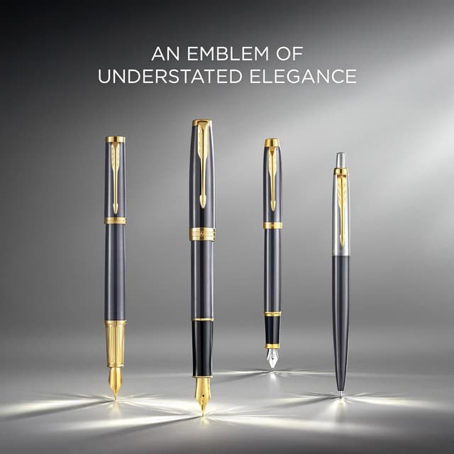 Thumbnail 6 de PARKER Bolígrafo Roller IM Gris con Adornos Dorados