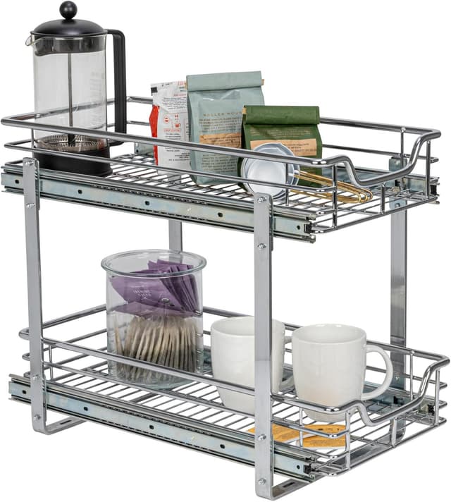 Detalle de Household Essentials Glidez Chrome Pull-Out Organizer