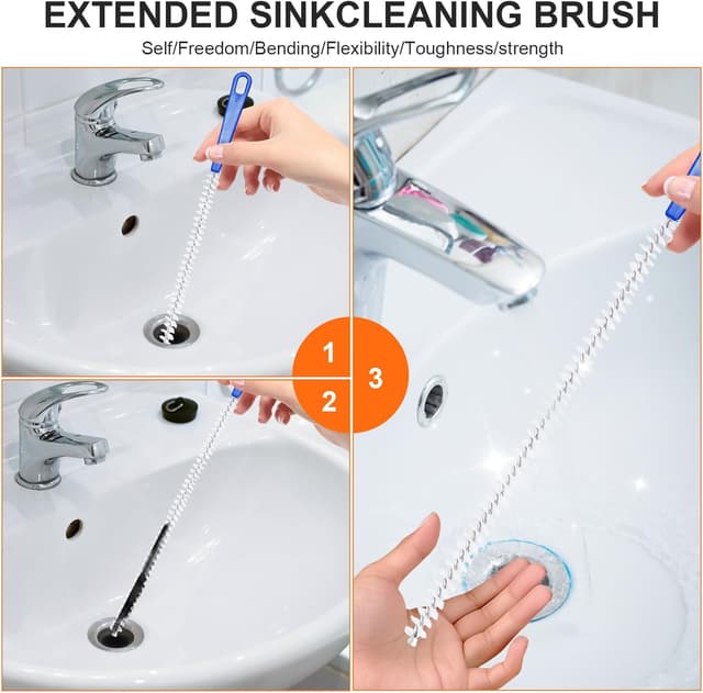 Thumbnail 6 de Drain Unblocker Cleaner Brush Tool 4PCS