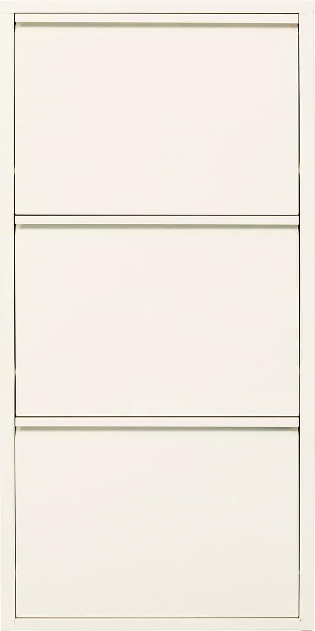 Detalle de Kare Scarpiera Caruso crema con 3 scomparti basculanti, fino a 6 paia