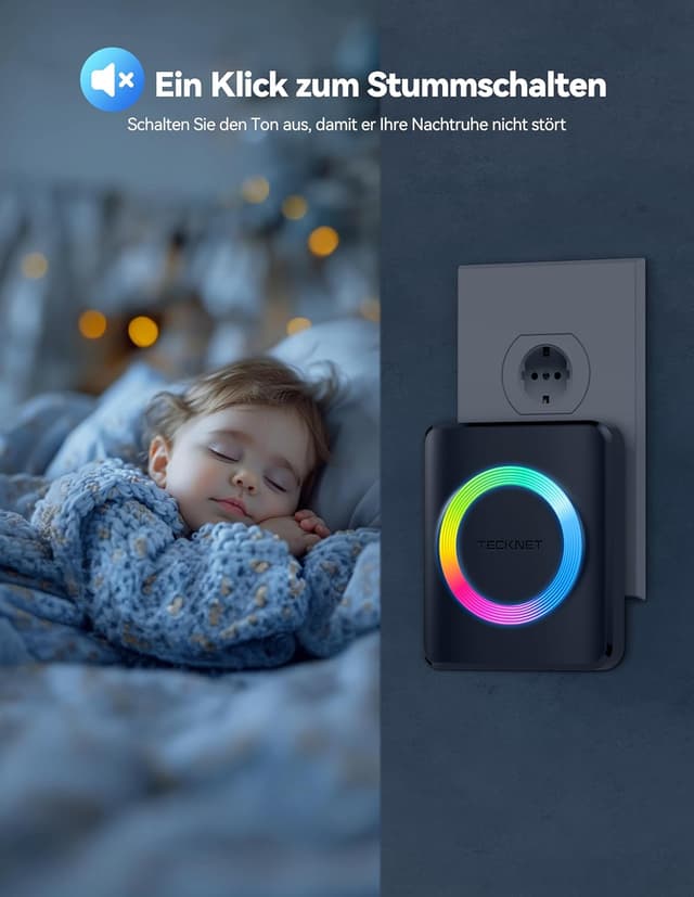 Thumbnail 4 de TECKNET Funkklingel 400 m Reichweite Set