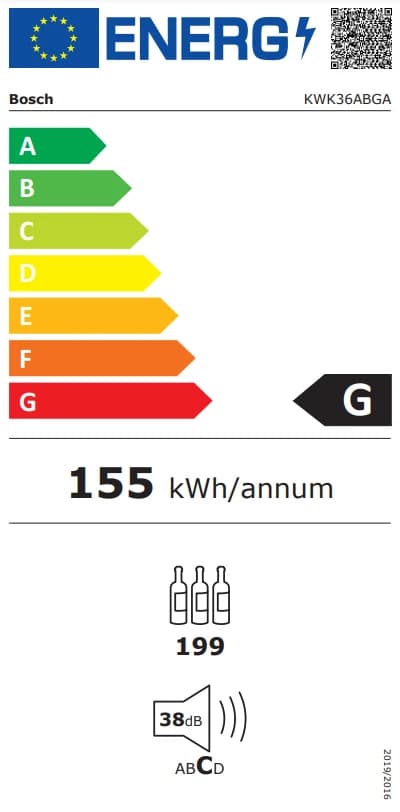 Thumbnail 1 de Bosch KWK36ABGA Weinkühler 199 Flaschen 🍷