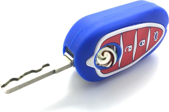 Detalle de Nordecco silicone key protective case for Alfa Romeo keys (blue) – flip key, 3 buttons