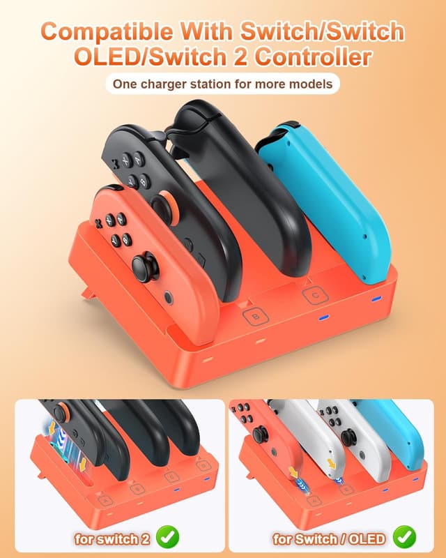 Detalle 2 de FYOUNG JoyCon chargeur Switch 8 ports