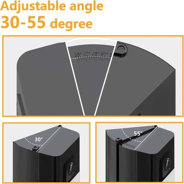 Detalle de Dunear Adjustable 30–55 Degree Doorbell Mount for Video Doorbells (Battery Plus & Pro, 1/2/3/3 Plus/4/Pro/Pro 2)