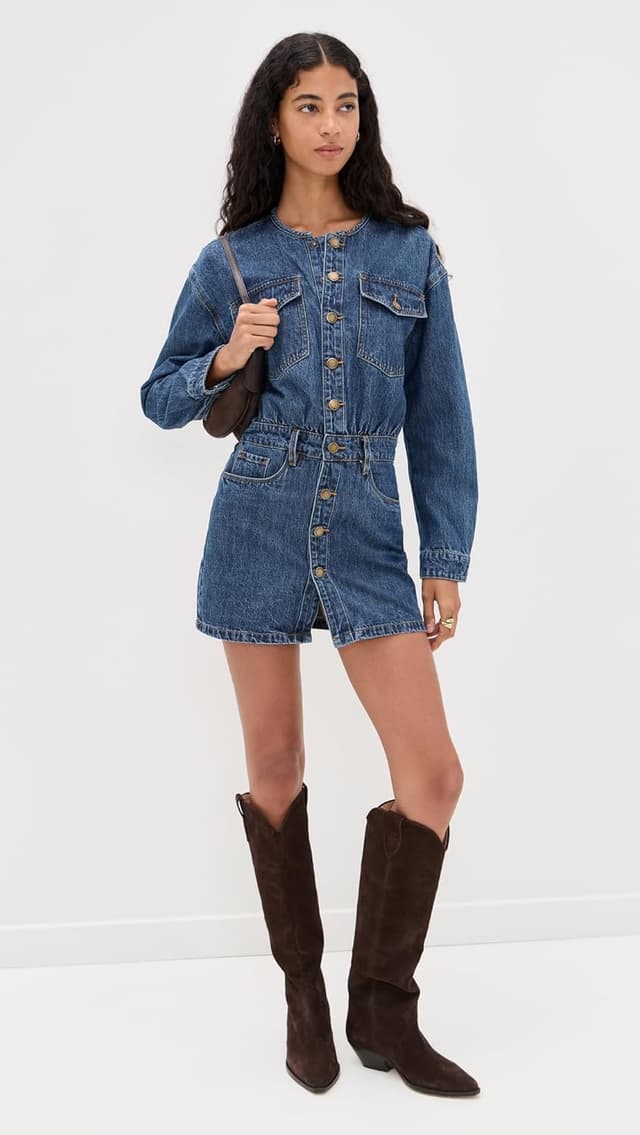 Detalle de BLANKNYC Ready Set Go Denim Mini Dress